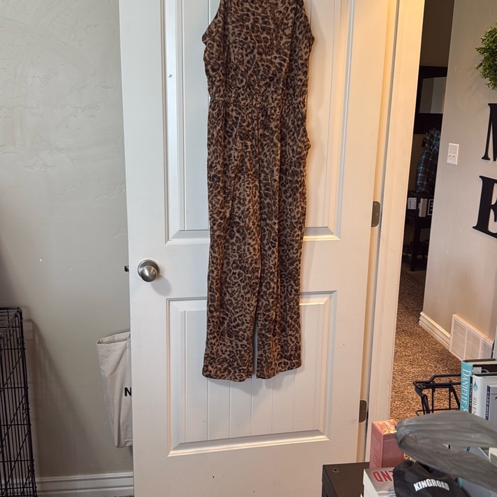 Old Navy Leopard Print Jumpsuit
